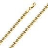 4mm 14K Yellow Gold Men's Miami Cuban Link Chain Necklace 20-30in