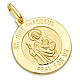 St. Jude Thaddeus Round Medal Pendant in 14K Yellow Gold - Petite thumb 0