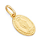 Virgin Mary Miraculous Medal Pendant in 14K Yellow Gold - Mini thumb 0