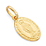 Virgin Mary Miraculous Medal Pendant in 14K Yellow Gold - Mini