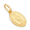 Virgin Mary Miraculous Medal Pendant in 14K Yellow Gold - Mini