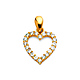 Classic CZ Open Heart Charm Pendant in 14K Yellow Gold - Mini thumb 0