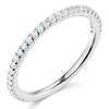 2mm Round-Cut Cubic Zirconia CZ Wedding Band in 14K White Gold