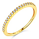 1.5mm 20 Half Eternity Round-Cut CZ Wedding Band in 14K Yellow Gold thumb 0