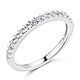 2mm 16-Stone Stackable Round-Cut CZ Wedding Band in 14K White Gold thumb 0