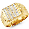 14K Yellow Gold Princess CZ Ring