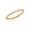 2mm Round-Cut Cubic Zirconia CZ Wedding Band in 14K Yellow Gold