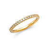 2mm 25-Stone Scallop Round-Cut CZ Wedding Band in 14K Yellow Gold