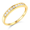 2.5 mm 9-Stone Round-Cut Channel-Set Wedding Band in 14K Yellow Gold