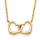 Floating Heart Infinity Necklace in 14K Yellow Gold thumb 0