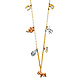 Dangling Good Luck Charms Necklace in 14K Tricolor Gold thumb 0