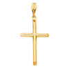 Small Slender Rod Cross Pendant in 14K Yellow Gold  - Classic