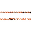 3mm 14K Rose Gold Ball Bead Chain Necklace 20-30in