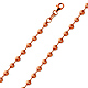 5mm 14K Rose Gold Men's Moon-Cut Ball Chain Necklace 20-30in thumb 0