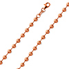 5mm Solid 14K Rose Gold Solid Men's Moon-Cut Ball Chain Necklace 20-30in