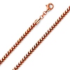 3.7mm 14K Rose Gold Franco Chain Necklace 20-30in