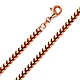 4.3mm 14K Rose Gold Solid Men's Franco Chain Necklace 20-30in thumb 0