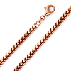 4.3mm 14K Rose Gold Solid Men's Franco Chain Necklace 20-30in