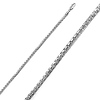 2mm 14K White Gold Diamond-Cut Box Chain Necklace 18-30in