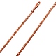 3mm 14K Rose Gold Diamond-Cut Box Link Chain Necklace 20-30in thumb 0