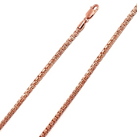 14k rose gold box cheap chain