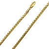 4mm 14K Yellow Gold Solid Men's Diamond-Cut Box Chain Necklace 20-30in