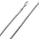 4mm 14K White Gold Men's Diamond-Cut Box Chain Necklace 20-30in thumb 0