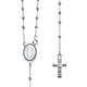 2.5mm Moon-Cut Bead Our Lady of Guadalupe Rosary Necklace in 14K White Gold 20in thumb 0