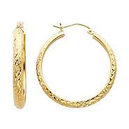 Gold Hoop Earrings 14k-18k & Large Silver Hoops | GoldenMine