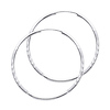 Diamond-Cut Satin Endless Medium Hoop Earrings - 14K White Gold 1.5mm x 1.5 inch