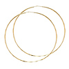 Faceted Endless Extra Large Hoop Earrings - 14K Yellow Gold 1.5mm x 2.5 inch