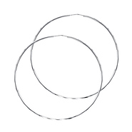 Faceted Endless Large Hoop Earrings - 14K White Gold 1.5mm x 2.1 inch