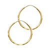 Faceted Endless Small Hoop Earrings - 14K Yellow Gold 1.5mm x 0.6 inch