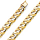 Men's 11mm 14K Yellow Gold Nugget Curb Cuban Link Chain Bracelet 8.5in thumb 0