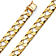 Men's 10mm 14K Yellow Gold Nugget Square Cuban Link Bracelet 8.5in thumb 0