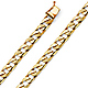 7mm Men's 14K Yellow Gold Nugget Oval Curb Cuban Link Chain Bracelet 8in thumb 0