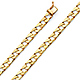 6mm Men's 14K Yellow Gold Carved Square Curb Cuban Link Chain Bracelet 8in thumb 0