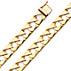 Men's 11mm 14K Yellow Gold Square Curb Cuban Link Chain Bracelet 8.5in thumb 0