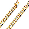 8mm Men's 14K Yellow Gold Oval Miami Cuban Link Chain Bracelet 8.5in