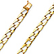 8mm Men's 14K Yellow Gold Square Curb Cuban Link Chain Bracelet 8in thumb 0