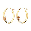 Small 14K TriGold Butterfly Hoop Earrings