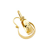 Thick Diamond-Cut Star Petite Bangle Hoop Earrings - 14K Yellow Gold