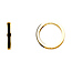 14K Yellow Gold Petite Onyx Huggie Hoop Earrings