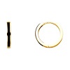 14K Yellow Gold Petite Onyx Huggie Hoop Earrings