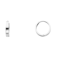 Flat 14K White Gold Huggie Earrings - 2.5mm x 13mm