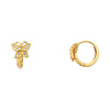 Mini 14K Yellow Gold Butterfly CZ Huggie Earrings