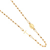 14K Yellow Gold Guadalupe Rosario / Rosary Style Necklace 18+0.5in