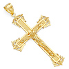 Classic 14K Yellow Gold Crucifix Pendant