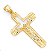 Emblematic 14k Yellow Gold Crucifix Pendant