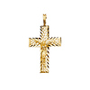 Intricate 14K Yellow Gold Crucifix Pendant